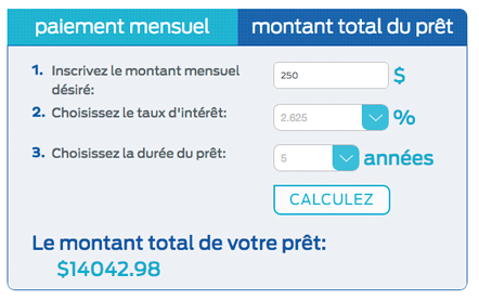 Calculatrice de prêts-bateau