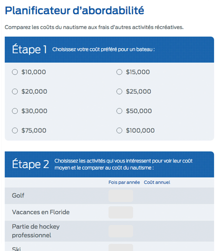 Cost Comparison Outil de comparaison des coûts