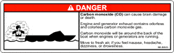 Carbon Monoxide Warning Label: Boat