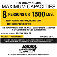 USCG Maximum Capacity Label